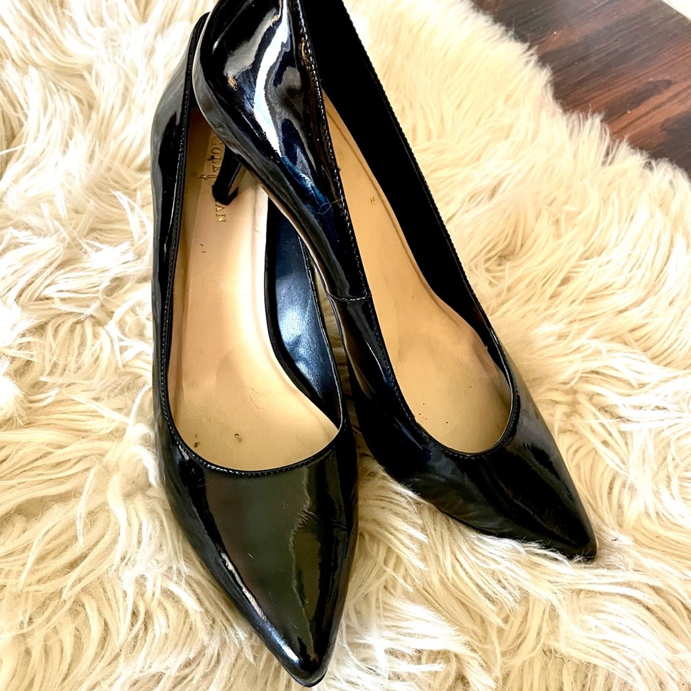 Cole Haan Black Leather Patent Heels